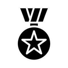 Single-Color Depiction of a Star Medallion Symbolizing Recognition and Achievement