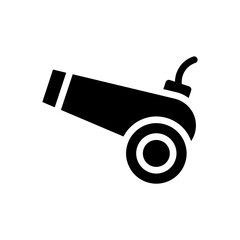 Stylized artillery silhouette representing historical weaponry and siege technology