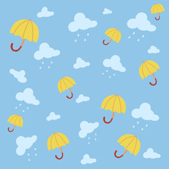 seamless pattern with umbrellas
