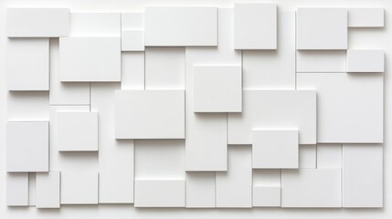 Obraz premium Abstract Geometric White Wall Art