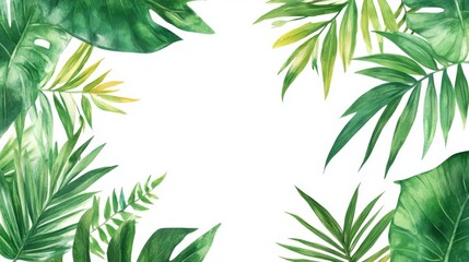 Fototapeta premium Watercolor Tropical Leaf Design