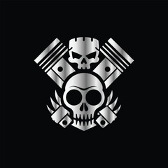 Auto Repair Service Icon Vector Logo Design Template. Car Mechanic Logo. Piston and Cog Wheel Gear Icon Vector Logo Template Design Illustration.
