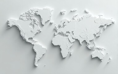 World map monochrome geography continents earth artwork