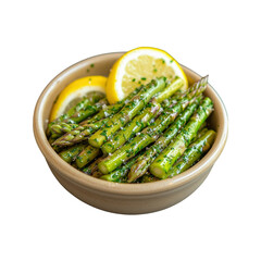 Lemon Garlic Herb Roasted Asparagus in a Bowl