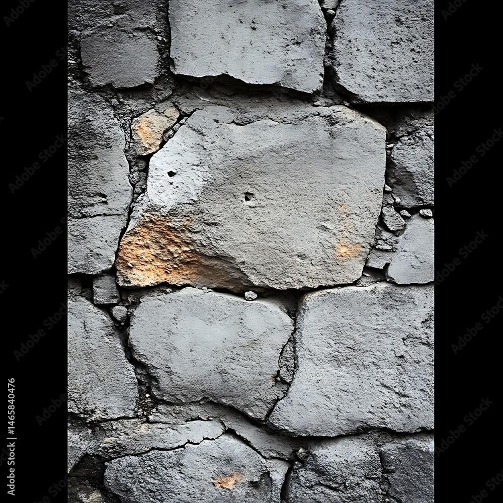 Poster gray stone wall texture with irregular shapes and subtle color variations