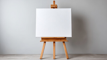 Empty on easel for artistic expression