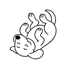 Cute Dog Line Drawing Marker