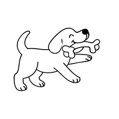 Cute Dog Line Drawing Marker