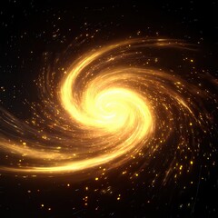 A fiery yellow vortex made of layered swirling flames, forming a glowing spiral of heat and energy, highly detailed and dynamic, bright core radiating outward, flowing flame.