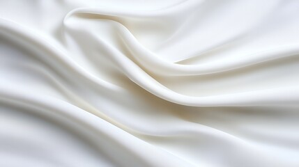 White Fabric Texture with Soft Folds and Drapes
