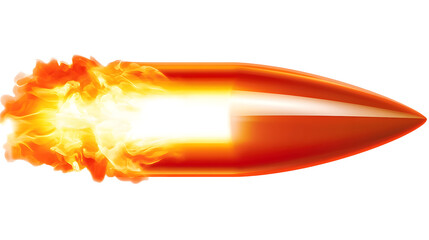 Explosive Motion: A Stunning Visual Representation of a Bullet in Full Flight with Flames Surrounding It