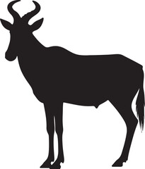 Red Hartebeest Silhouette