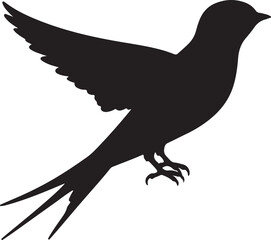 Barn Swallow Vector Silhouette
