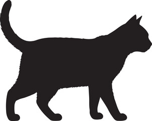Bay Cat Vector Silhouette