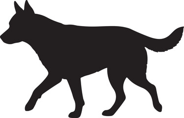 Carolina Dog Vector Silhouette