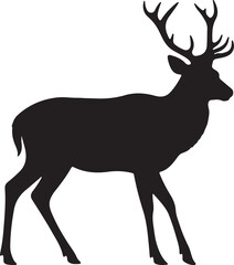 Fototapeta premium Deer Vector Silhouette