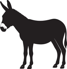 Obraz premium Donkey Vector Silhouette