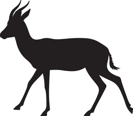 Fototapeta premium Dorcas Gazelle Vector Silhouette