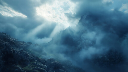 Obraz premium storm clouds timelapse