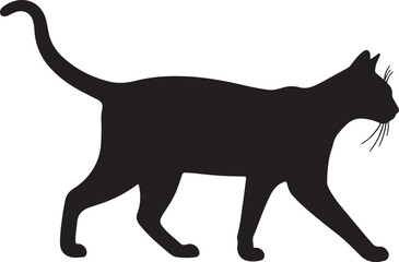 Egyptian Mau Cat Vector Silhouette