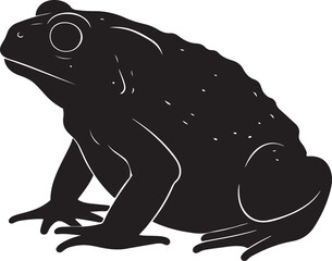 Fire-bellied Toad Vector Silhouette