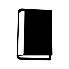 Simple Black Silhouette of a Closed Book Icon Illustration Graphic Image
