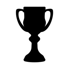 A Black Silhouette of a Classic TwoHandled Trophy Cup Award