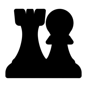 recommend clip art: Chess Pieces Rook and Pawn Strategy Teamwork Game Icon