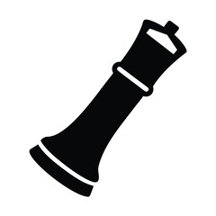 Black Chess Queen Piece Icon Strategy Game Leadership Power Position