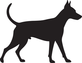 German Pinscher Vector Silhouette
