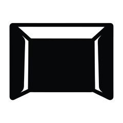 Black and White Image of a Simple Open Rectangular Frame or Gate Top View