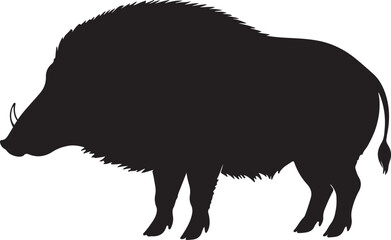 Giant Forest Hog Vector Silhouette