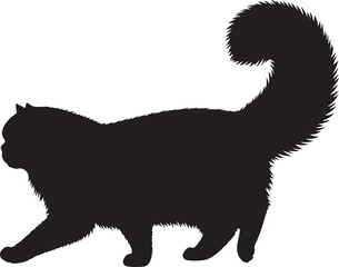 Himalayan Cat Vector Silhouette