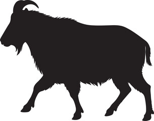 Himalayan Tahr Vector Silhouette