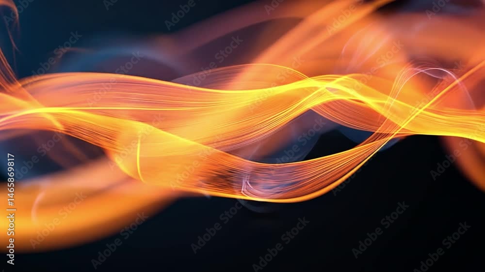 Poster abstract orange light waves dynamic and vibrant visual journey of fluid motion and energy in captiva