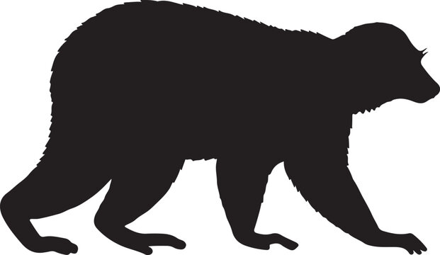 Indri Vector Silhouette