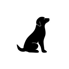 Black dog silhouette