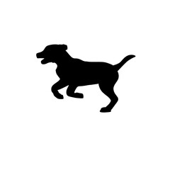 Black dog silhouette