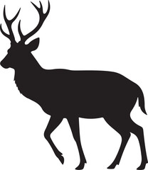 Javan Rusa Vector Silhouette