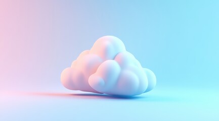 Abstract cloud form, soft and pastel
