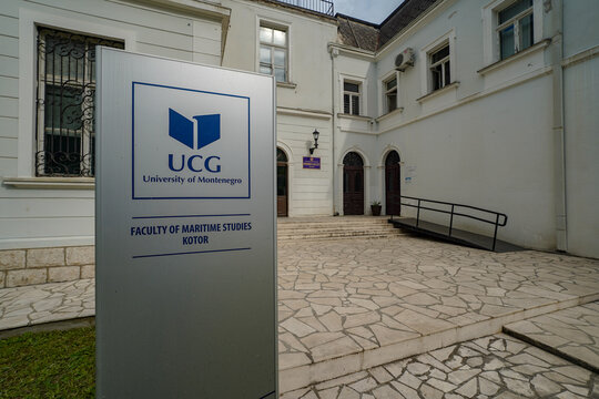 Kotor , Montenegro ,05 05 2025 : UCG university in Kotor