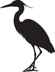 Lava Heron Vector Silhouette