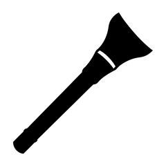 Stylized black and white illustration of a specialized woodworking chisel tool