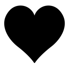 love glyph icon with simple heart design
