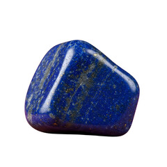 dark blue lapis lazuli stone isolated on white background
