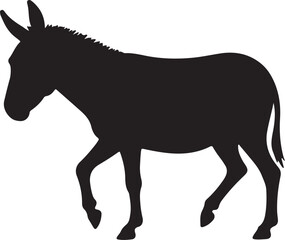 Onager Wild Donkey Vector Silhouette