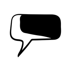 Naklejka premium Monochromatic Chat Bubble Design for Dialogue, Conversation and Online Communication