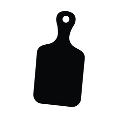 Fototapeta premium Simple black silhouette illustration of a classic wooden kitchen cutting board