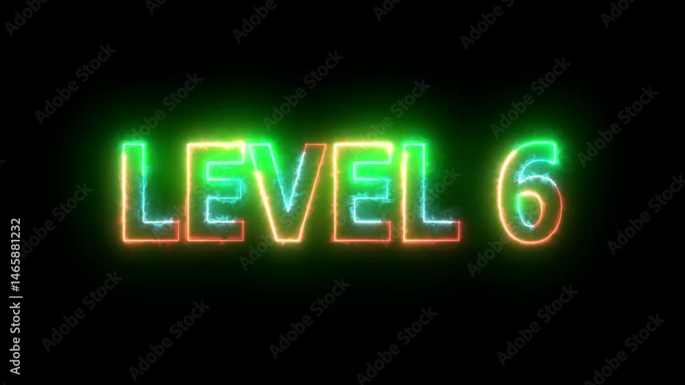 Poster level 2 text font with neon light. level up neon sign. neon letters spelling out level up appear