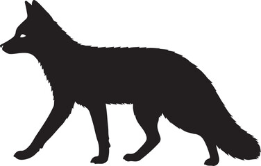 Patagonian Fox Vector Silhouette